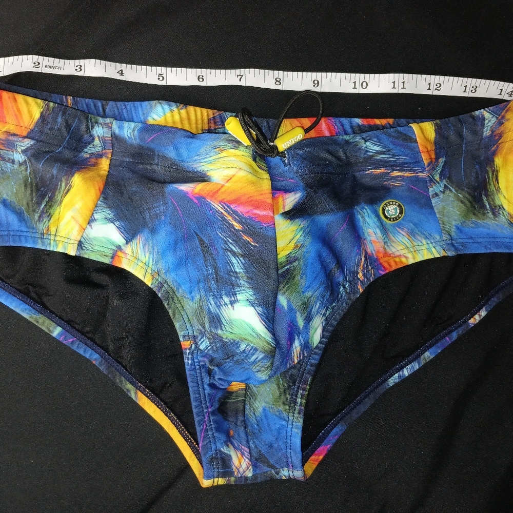 Colorful Men's Swim Briefs Size L - Picture 3 of 6